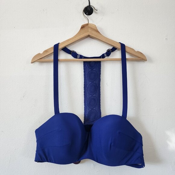 NWT Cacique Swim Blue Underwire Size 38D - Picture 1 of 6